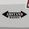 Stickerfreaks - Abstand Halten Aufkleber - 6 Größen 21 Farben - Achtung Hinweis Sticker Back Up - Made in Germany - ORACAL Vinyl - Schwarz - UV-beständig - Selbstklebend - Sticker - Aufkleber