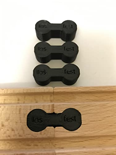 Generisch 4X Holzschiene Universal Verbinder Adapter für Brio IKEA für Spielzeug Eisenbahn 1435 mm Schwarz 3+
