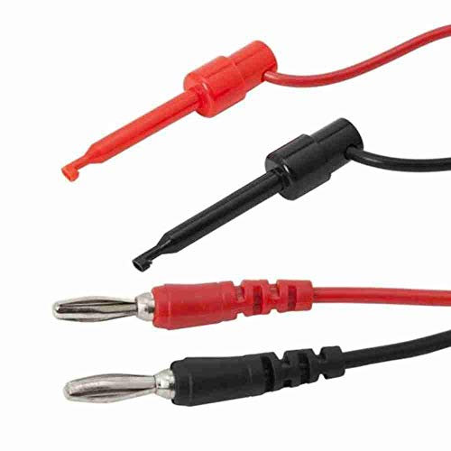 [ Hands Free Testing ] Test Hook Clips Probe to Banana Male Leads for Digital Multimeter [LJ26]