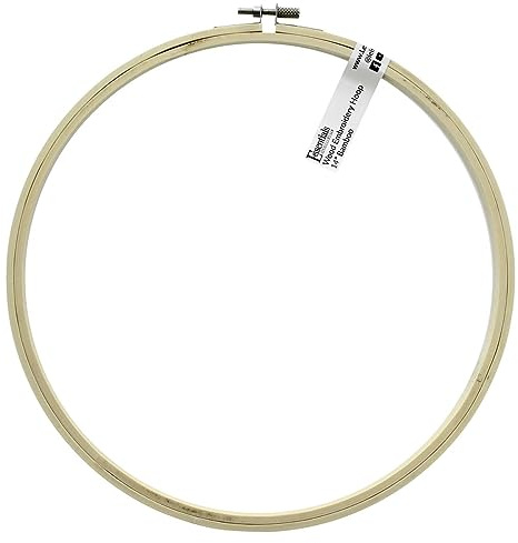 Essentials by Leisure Arts Holz-Stickrahmen, 35,6 cm, Bambus, Holzrahmen zum Basteln, Stickrahmenhalter, Kreuzstichrahmen und Rahmen