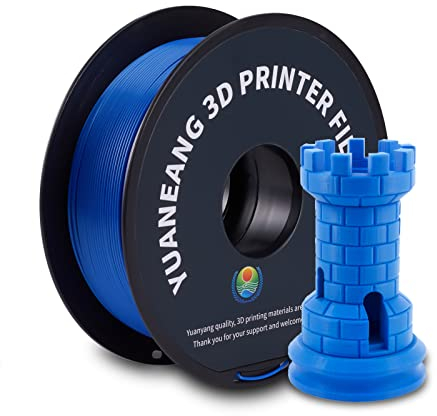 YUANEANG 3D Drucker Filament,3D PLA Filament,3D Druck,PLA Filament 1.75mm 1kg,PLA(2.2LBS)Spool(Blue)