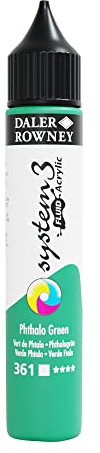 Daler Rowney System 3 Fluid Acrylic - 29.5ml Phthalo Green