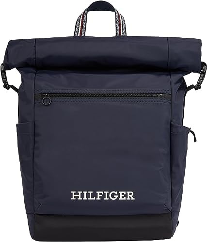 Tommy Hilfiger Herren Rucksack Rolltop Handgepäck, Blau (Space Blue), Onesize