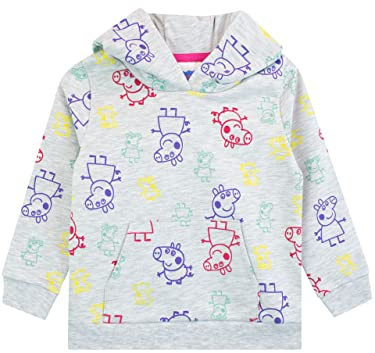 Peppa Pig Mädchen Kapuzenpullover Grau 98