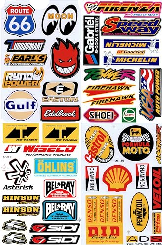 4 Bogen - Sponsors Sponsor Rally Promotion Sticker Motorsport Motocross Auto Roller Tuning Aufkleber Promotion Set Rally wetterfest oder auch für Modellbau