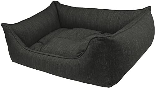 Hundebett Eco Dog Black - abziehbar Bezug und Füllung waschbar gelenkschonend kuschelig robust Qualität Made in Germany - Größe L