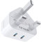 USB C Plug,20W Dual Port USBC Fast Charger Apple Plug for iPhone 16/15/14/13/12/11 Pro Max Plus, iPad Pro Air Mini, AirPods Pro, Apple Watch, Type C Head Adapter Charging Wall PD UK Plug