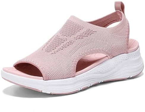 ziitop Sandals Womens Summer Washable Slingback Orthopedic Slide Sport Ladies Walking Sandals Womens With Arch Support Wedge Platform Walking Shoes Casual Thick Bottom Comfy Beach Shoes