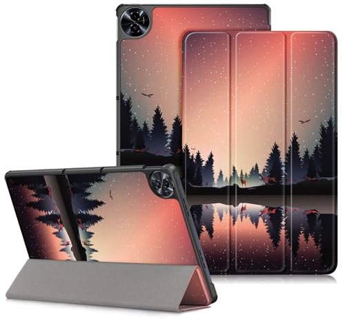 DINGGUAGUA Hülle für Realme Pad 2 11.5 Zoll 2023 Tablet, Ultra Dünn Schutzhülle mit Ständer Funktion,Dämmerung