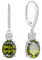 FJ Ohrringe Hängend Oval 925 Sterling Silber Peridot Ohrringe August Geburtsstein Schmuck Geschenke für Damen Frauen Mutter Freundin Mama