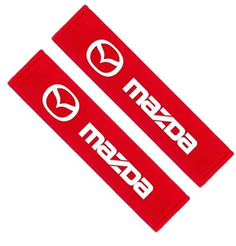 PUCIO Auto Gurtpolster für Mazda Atenza, Leder Sitzgurt Bezug Schulterpolster Schulterschutz Abdeckung Abnehmbar Gurtschoner Innen Zubehör,B