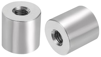 QUARKZMAN 5pz M8 Rotondo Connettore Dadi 304 Acciaio Inox Dado Accoppiatore 20mm/0,79 Lunghezza Manicotto Asta Barra Perno Dado per Staffa M8x20x20mm
