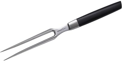 Samura MO-V Tranchiergabel, 165 mm, präzisionsgeschmiedeter Edelstahl, ergonomischer Griff, ideal für Braten und Grillabende