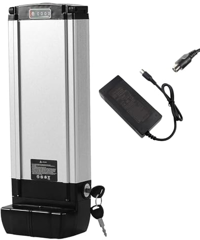 WILLQ 36V 48V Gepäckträgerbatterie 10AH 12AH 15AH 18AH 20AH 25AH 30AH Lithium-Ionen-Batterie Gepäckträgerbatterie mit Ladegerät für 1200W 750W 250W Motorkits/Gepäckträger optional,No Rack,48V20AH