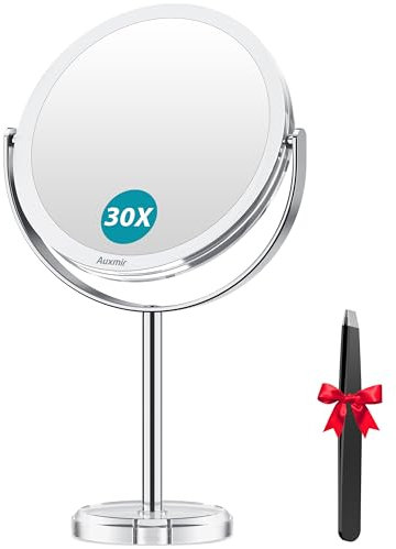 Auxmir Schminkspiegel mit 1x/30-facher Vergrößerung