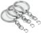 YHYZ Keychain Ring Set, Splits Key Ring Hoops (Flat Round with Chain + Jump Rings, for DIY Craft Tassels Resin Art Jewellery Making