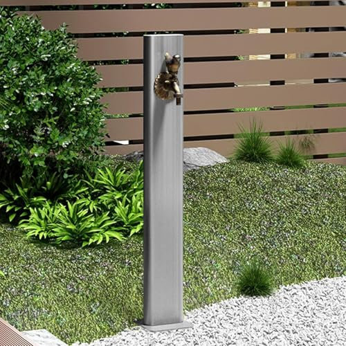 Generico Fontana A Colonna In Acciaio Inox Rubinetto Esterno Antigelo Fontana Da Giardino Per Esterno Fontanella A Colonna Moderna In Acciaio Colonna D'Acqua Da Giardino,B