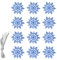 Vanyibro Glitter Snowflake Hanging Decorations 15-Pack - Sparkling Christmas Tree and Home Decor(Royal Blue)