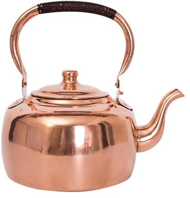 SiaBiced Stylish Copper Tea Kettle with Easy-to-Hold Handle, Multi, 3L