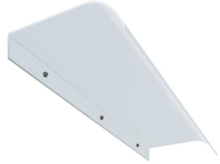 Auvent de fenêtre en polycarbonate pour abri de pluie, porte extérieure, abri solaire avec protection UV, neige et pluie (50 x 70 cm)