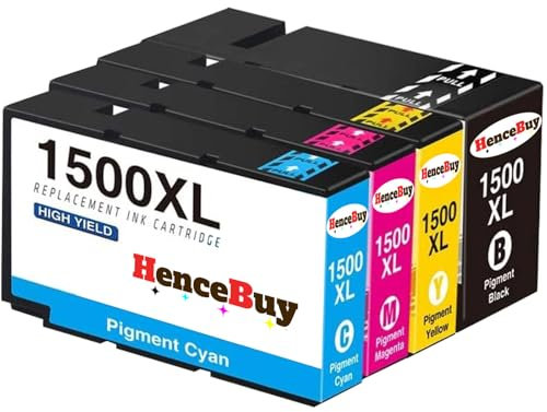 HenceBuy 1500XL Druckerpatronen Kompatible für Canon PGI 1500XL PGI-1500 XL Multipack Patronen für Canon Maxify MB2750 MB2350 MB2150 MB2155 MB2050 MB2755 MB2300 Schwarz Cyan Magenta Gelb (4er Pack)