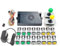 Kit de arcade 9800 en 1 Pandora Saga Caja con botones LED de arcade Mame 5 pines 8 vías Joystick Arcade Pandora DX Kit de 4 jugadores Juego para DIY Videojuegos en casa (amarillo y verde)