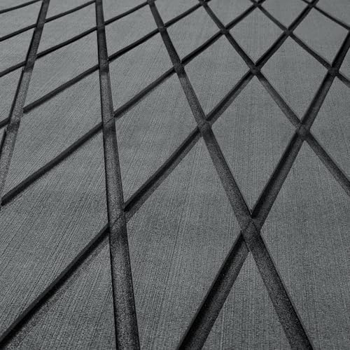 ICOOP Boat Flooring Dark Grey Eva Foam Decking Sheet Diamond Self-Adhesive Seadek Hydro Turf 3M Adhesive Non-Slip Marine Carpet for Pontoon Yachts Garage RV 94.5''x36''/24''/15.8'', 47.2''x15.8''
