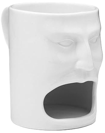 Fenayuu Tasse à café en céramique avec porte-biscuits - Tasse à thé drôle, tasse à café en céramique avec porte-biscuits pour petit déjeuner, école, bureau, fête et maison