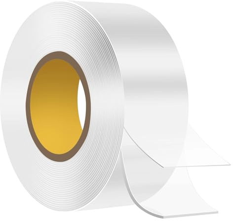 5M Ruban adhésif double face transparent ultra-résistant, Nano Tape,double Face Extra Fort,lavable, réutilisable, amovible, sans résidus, antidérapant, multifonctionnel, sans perçage