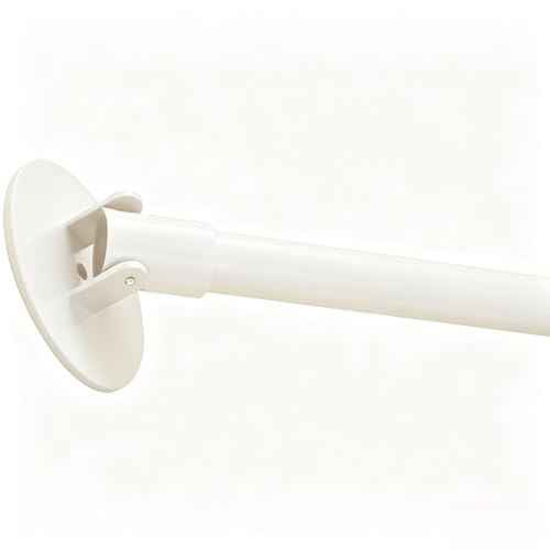 Eck-Wand Gardinenstange - Edelstahl-Stützhalter für Duschvorhangstangen, 180° Schwenkbare Teleskopstange, Abgewinkelte Vorhangstangen,Duschstange für Gardine, Dachboden Wäscheküche(50-90cm)