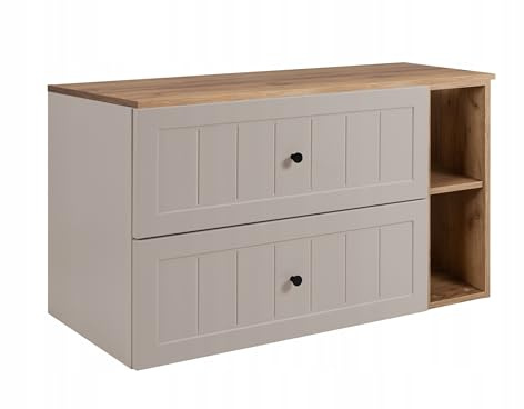 Rodan Moderne Möbel - Schrank Goldene Eiche, Kaschmir - Möbelstück - Bastelregal – Bastelplatte 60 cm + 80 cm