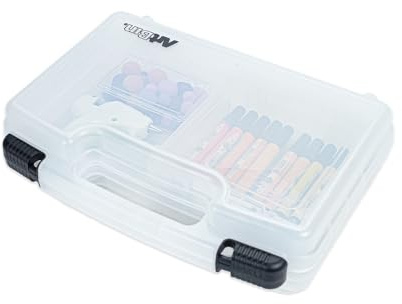 ArtBin 8014AB 14 Inch Quick View Carrying Case - 14 in. x 3.375 in. x 10.25 in., Lockable Art and Craft Supply Storage with Latches and Handles, Portable, Clear
