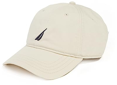Nautica Herren Classic Logo Adjustable Baseball Cap, Oat, Einheitsgröße
