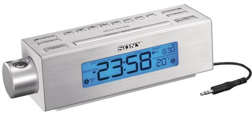 Sony ICF-C717PJ Horloge numérique argentée - Radio (Horloge, numérique, AM, FM, 87,5-108 MHz, 530-1710 kHz, 0,7 W)