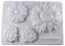 Hobbyfun Gietvorm zonnebloemen 4 bloemen maat 6-12,5 cm