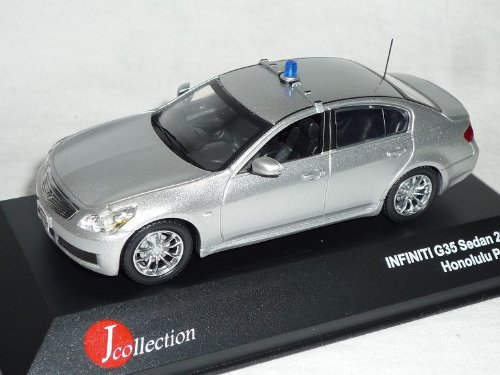 J-Collection Nisan Infiniti G37 G 37 Limousine Polizei Honolulu Silber 1/43 Modell Auto Modellauto