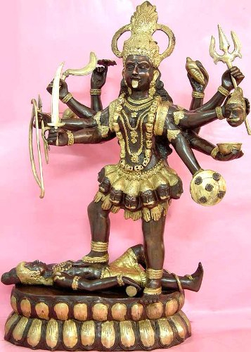 Exotic India Mahakali, or Kali - Brass Statue