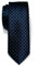 Retreez Herren Schmale Gewebte Krawatte Kleinen Punkten 5 cm - marineblau mit hellblau punkten