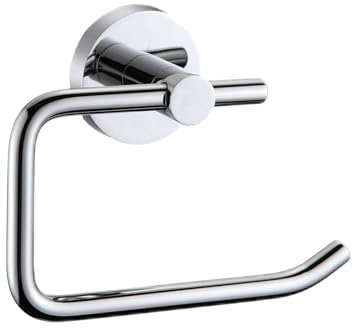 iBathUK Harrow Toilet Roll Holder, Stainless Steel Wall Mounted, Toilet Paper Holder for Bathroom- Chrome