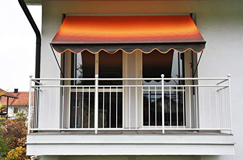 Angerer Freizeitmöbel GmbH Klemmmarkise Exklusiv (300 cm, Grau-Schwarz)