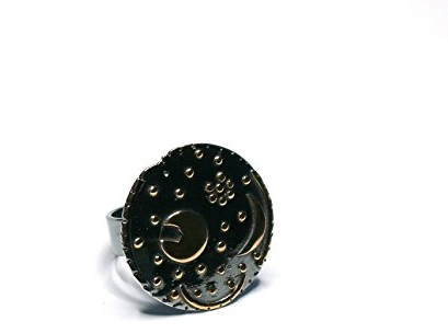Himmelsscheibe von Nebra, Ring mit Scheibe Ø25mm 925/- Silber, Sternenschmuck