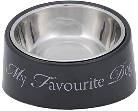 Designed by Lotte Melaminnapf My Favourite Dog 350 ml ø: 18 cm grau