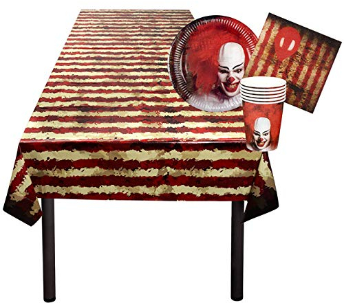 Boland 72356 - Tischset Horror Clown, Kostüm-Accessoire, Halloween-Accessoire