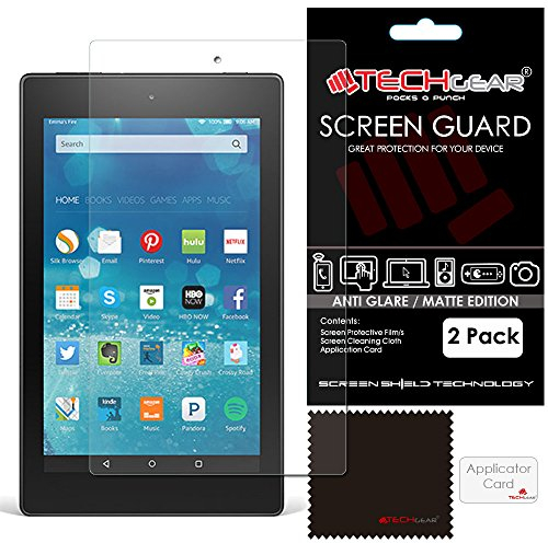 TECHGEAR (2 Stück Matte Displayschutzfolien für Fire HD 8 Tablet mit Alexa 2015-2018 - Matte Blendschutz Schutzfolie für Amazon Fire HD 8 (5. Gen 6. Gen 7. Gen)
