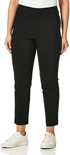 Briggs New York Super Stretch Millennium Slimming Pull-on Ankle Pant Pants, Black, 16