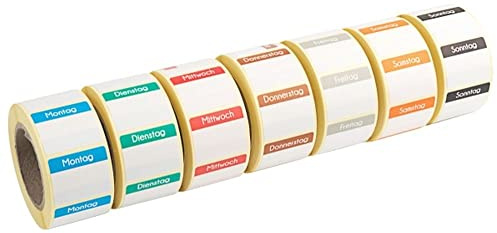HACCP Etiketten Nachfüll-Set 7 Wochentage Mo-So