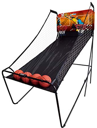 Solex Basketball Arcade für 2 Spieler - 8 Spiele, Faltbar, LED-Punktezählsystem, Realistische Soundeffekte