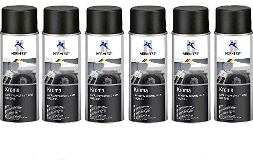 Normfest KROMA LACKSPRAY Lack Spray SCHWARZ MATT RAL9005 AUTOLACK 400ML (6)