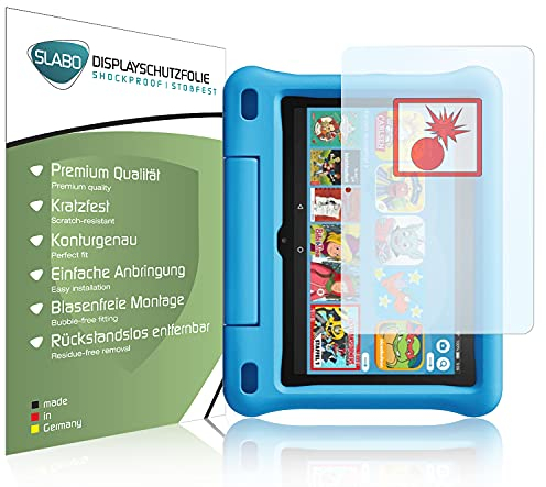 Slabo 2 x Panzerschutzfolie für Amazon Fire HD 8 Kids Edition-Tablet (2020) Panzerfolie Displayschutzfolie Schutzfolie Folie Shockproof KLAR