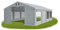 Das Company Partyzelt 6x8m Lagerzelt Universalzelt Moskitonetz wasserdicht grau Zelt 560g/m² PVC Plane ganzjährig Gartenzelt Winter ISDM - Zeltgarage, Pavillon, Zeltgarage Winterfest - Winterzelt